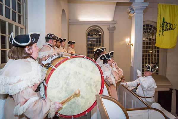 Playing drums and flutes