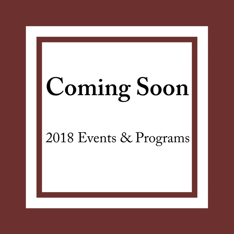 Coming Soon: 2018 Events & Programs
