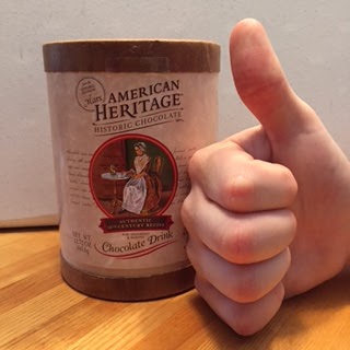 Chocolate drinks with thumbs up