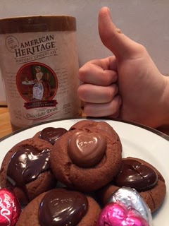 Chocolate cookies and chocolate drinks box