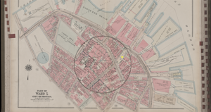 Vernon Street on old map