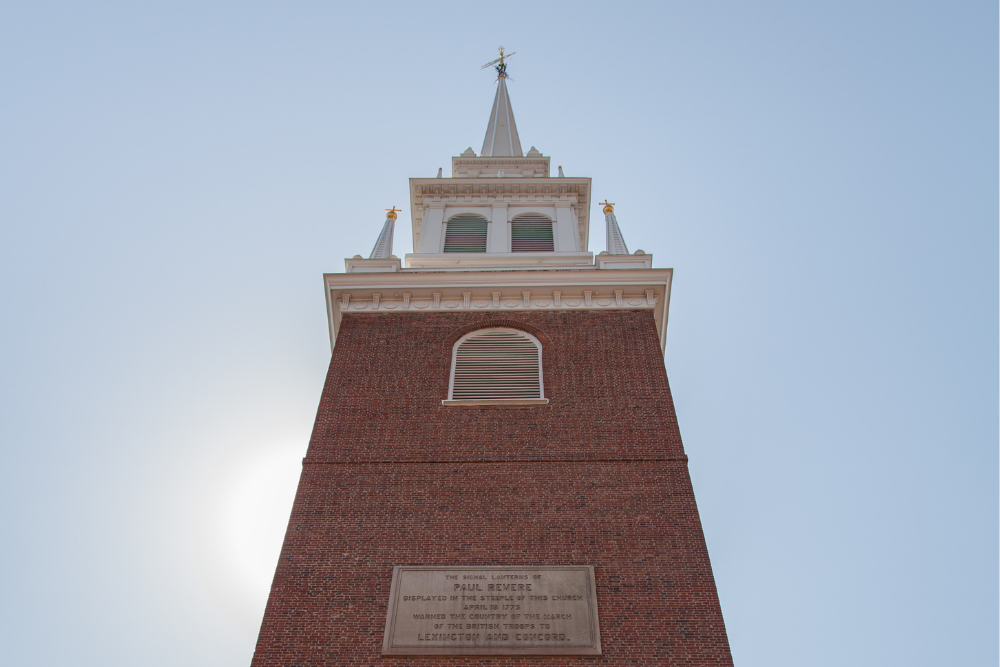 Old North Church's third steeple. 