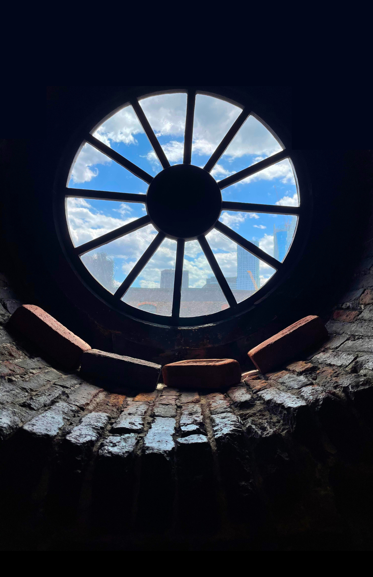 Window in the bell ringing chamber.