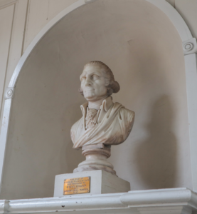 The bust of George Washington in the Old North Church.