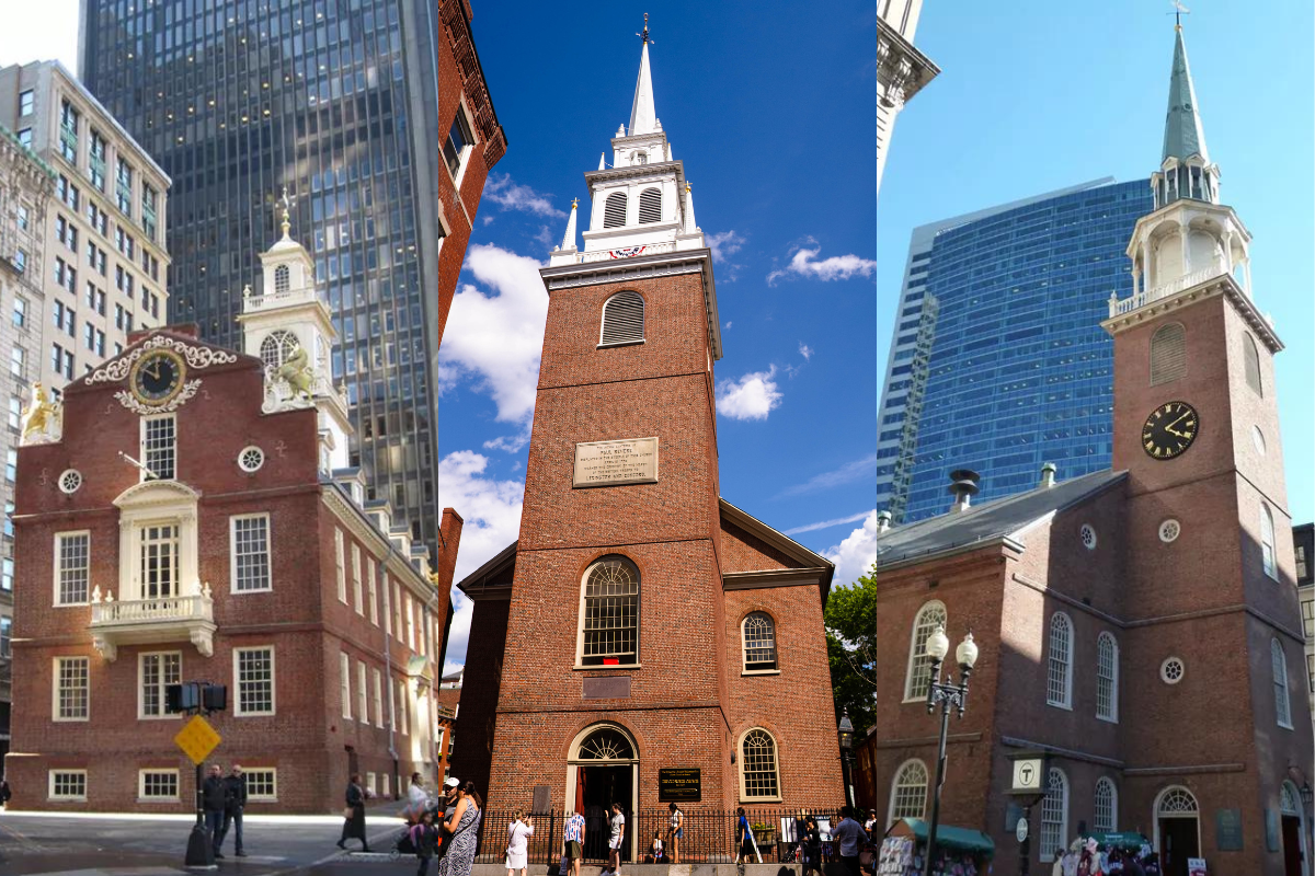 The Old State House, the Old North Church, the Old South Meeting House