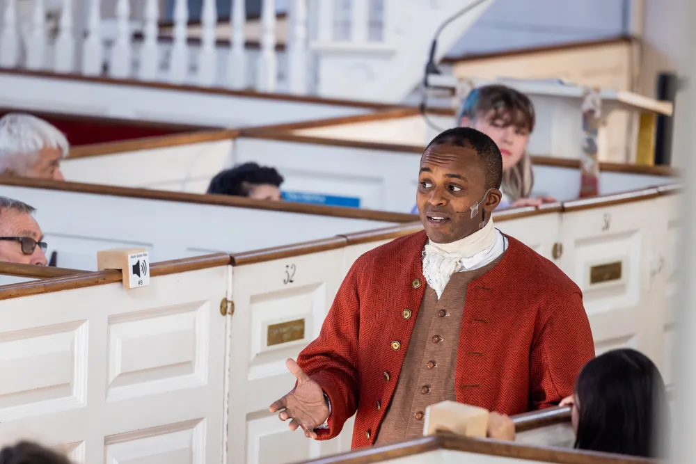 Cato in the original play, Revolution's Edge at the Old North Church