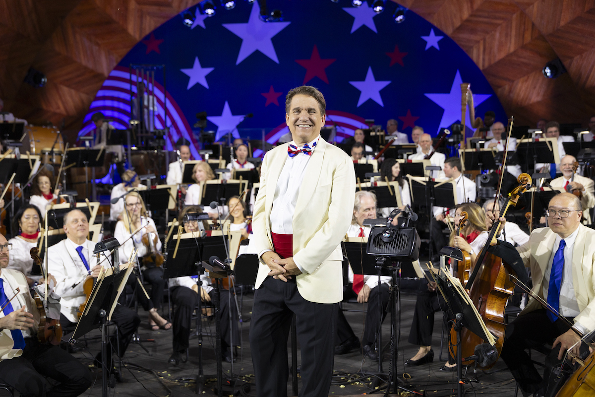 Keith Lockhart with the Boston Pops Esplanade Orchestra